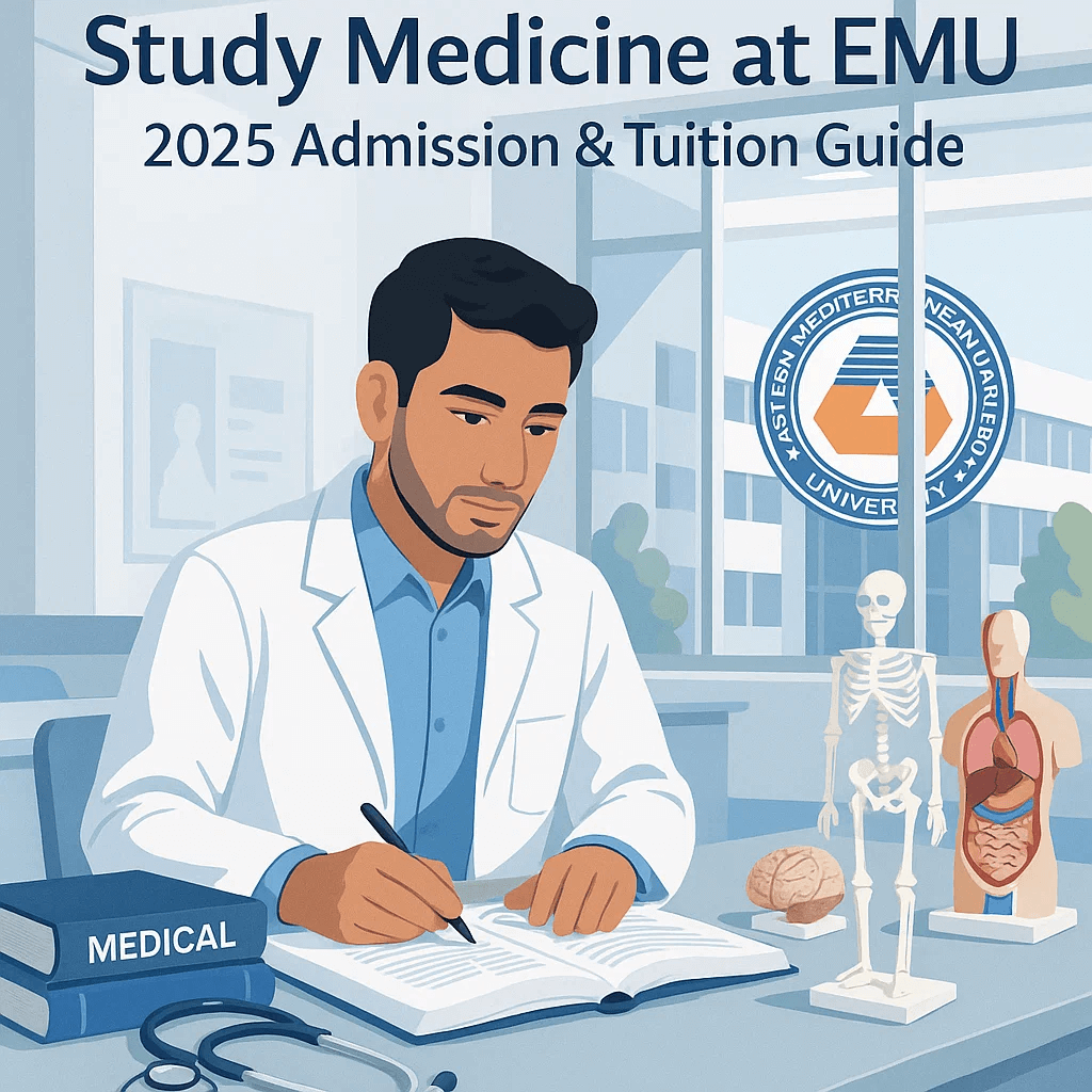 Medical student studying anatomy at Eastern Mediterranean University (EMU) – 2025 Admission and Tuition Guide