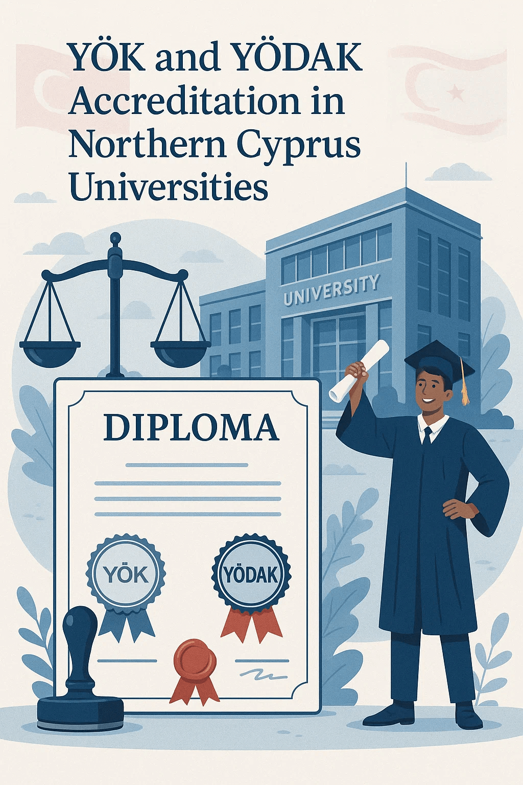 YÖK and YÖDAK accredited diploma at a Northern Cyprus university with a happy graduate